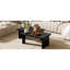 Modern Rectangular Coffee Table, Modular Splicing Design, Classic Black MDF, 41.7 Inches