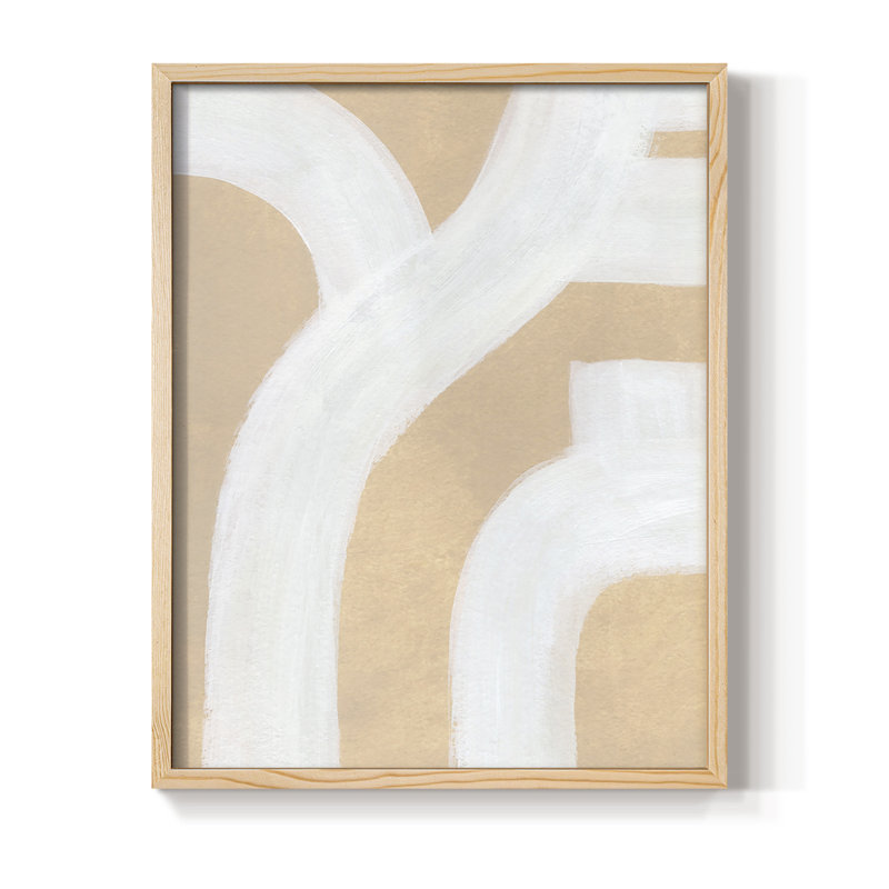 «Neutral Winding Paths I», reproduction encadrée - bois massif, Naturel, H 21 po x l 17 po