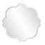 Grand miroir festonné sans cadre-101289942