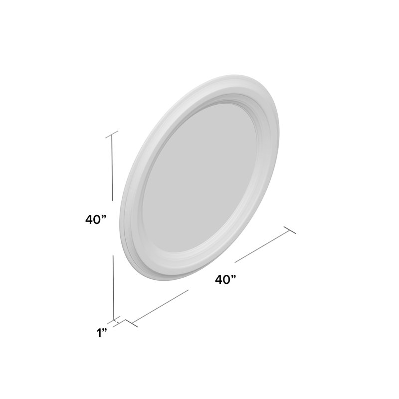Callanan Solid Wood Round Wall Mirror, 40" H x 40" W