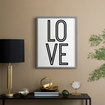 Bold Love II Framed Print - Solid Wood