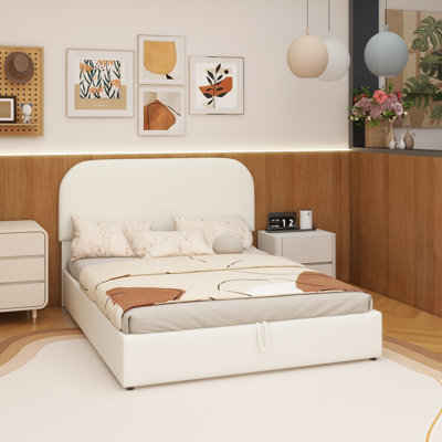 Lit plateforme tapissier Teddy