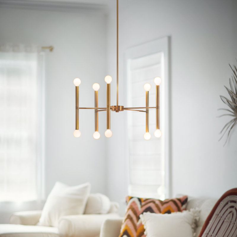 Jamir 10-Light Chandelier, Gold