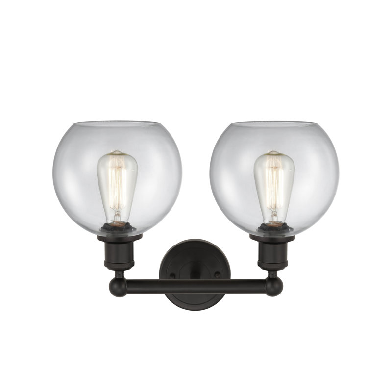 Ellington 2 - Light Dimmable Vanity Light, Clear, Oil Rubbed Bronze
