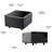 Rectangular Smart Side Table With Built-In Fridge, Wireless Charging, And Outlet Protection - Black Luxury Model Modern Refrigerator, Front Led Uniqueness-963957889