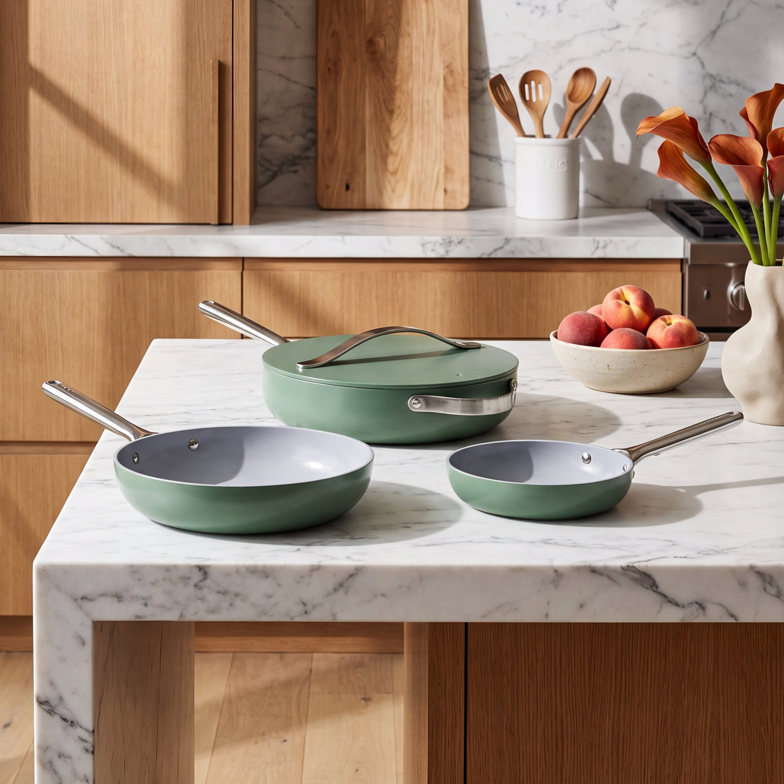 Caraway Fry Pan Trio, Sage