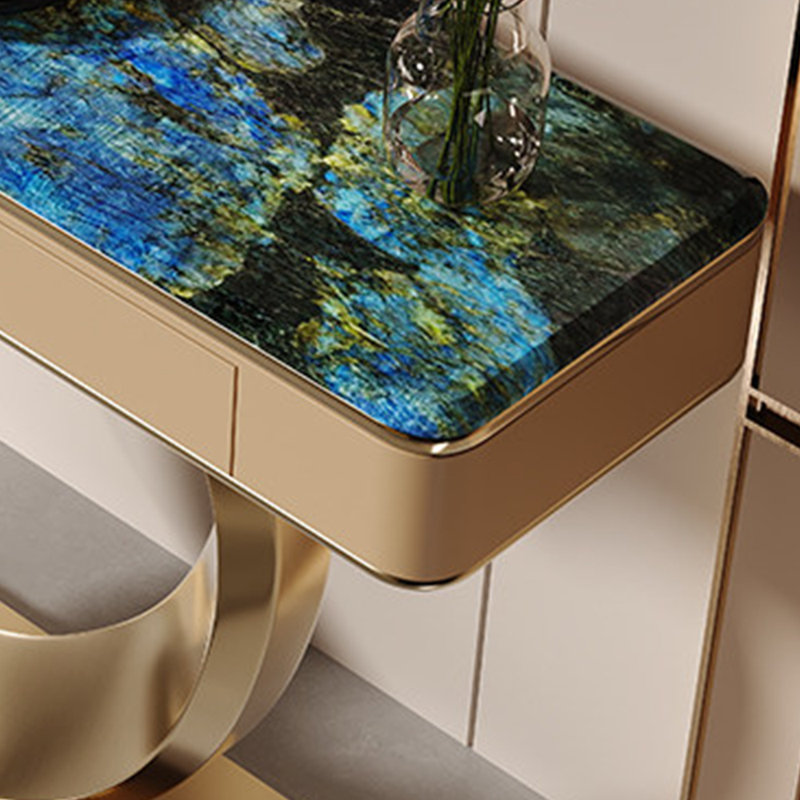 Console légère et luxueuse, 33,5 po H x 70,9 po L x 13,8 po P, Doré