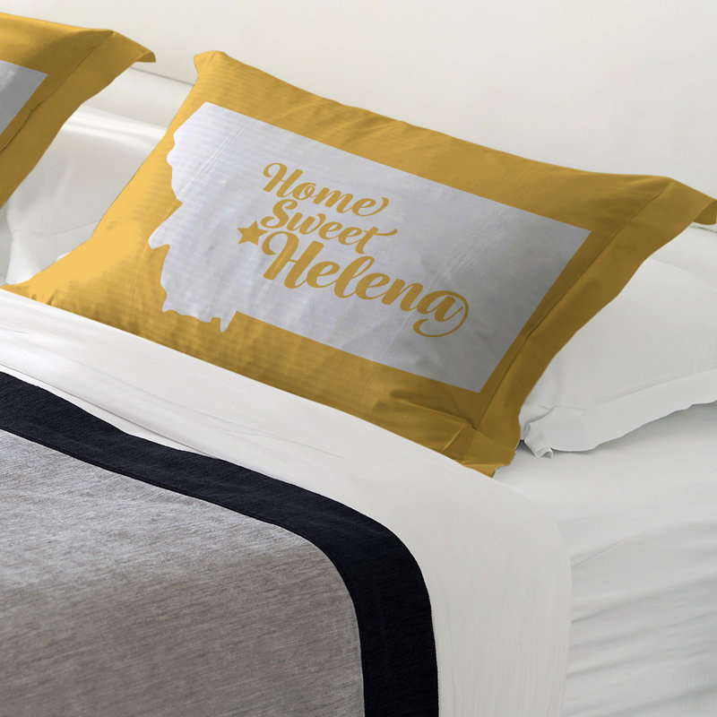 Helena Polyester Sham Set, King, Microfiber, Yellow