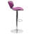 Claudine Contemporary Cozy Mid-Back Vinyl Adjustable Height Barstool with Chrome Base-2119827750