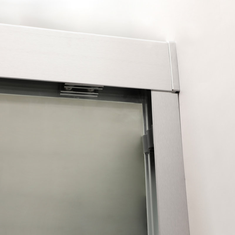 48"X76" Shower Door, Semi- Bypass Sliding, Brushed Nickel, 8Mm Tempered Glass, Bathroom Remodeling Plan 48" X 76" Door Enclosure, Quality Nano Clean Technology