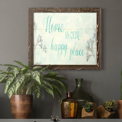 Home Is Our Happy Place - reproduction d'art graphique sur toile