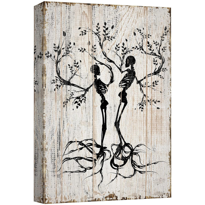 Moody Skull, Toile tendue, H 12 po x l 18 po x P 1,5 po