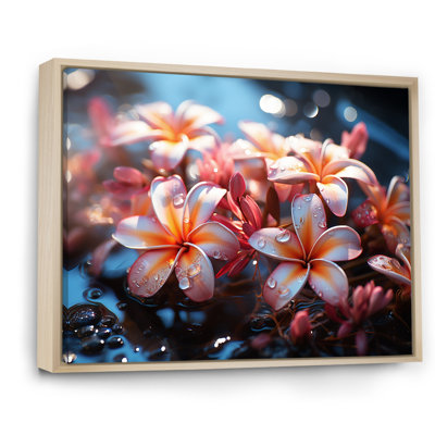 «Tropical Tropical Colorful Plumeria Wonderland II», reproduction sur toile