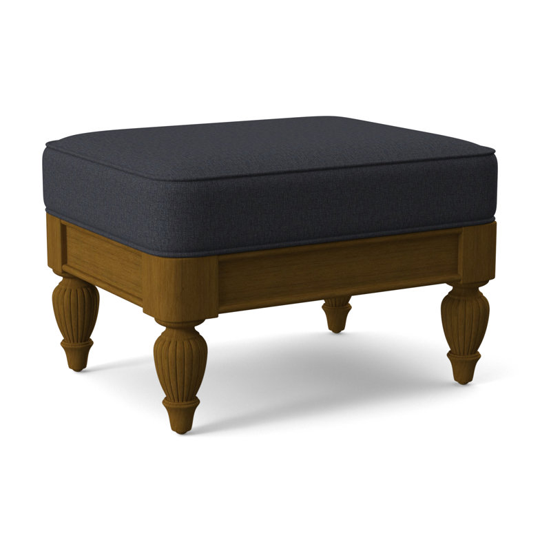 Grand View Ottoman, Havana Finish, Black Buffalo Check; 0120-81