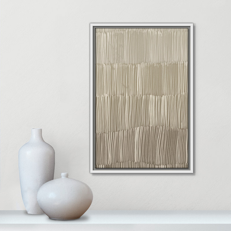 Linear Calm II Print par , Flotteur blanc, H 19,5 po x l 13,5 po