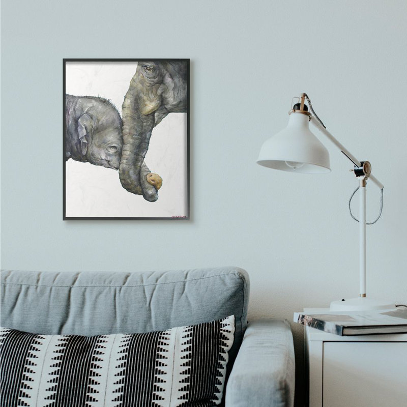 Décoration murale Drumheller, H 30 po x l 24 po x P 1,5 po, Giclée encadrée noir minuit
