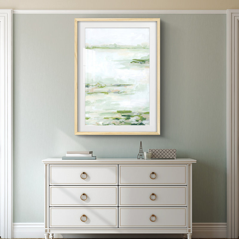 Verdant Marsh II -Framed Print, Natural, 28.5" H x 20.5" W