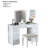 Contemporary Style 1Pc Vanity Set With 3Mm Mirror, LED Lights, Storage Drawers, Wooden Glides, And Padded Stool For Bedroom