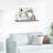 Wall Shelf Grey Honeycomb MDF Metal 31.5 x 9.3 x 1.5 in Floating Display Shelf