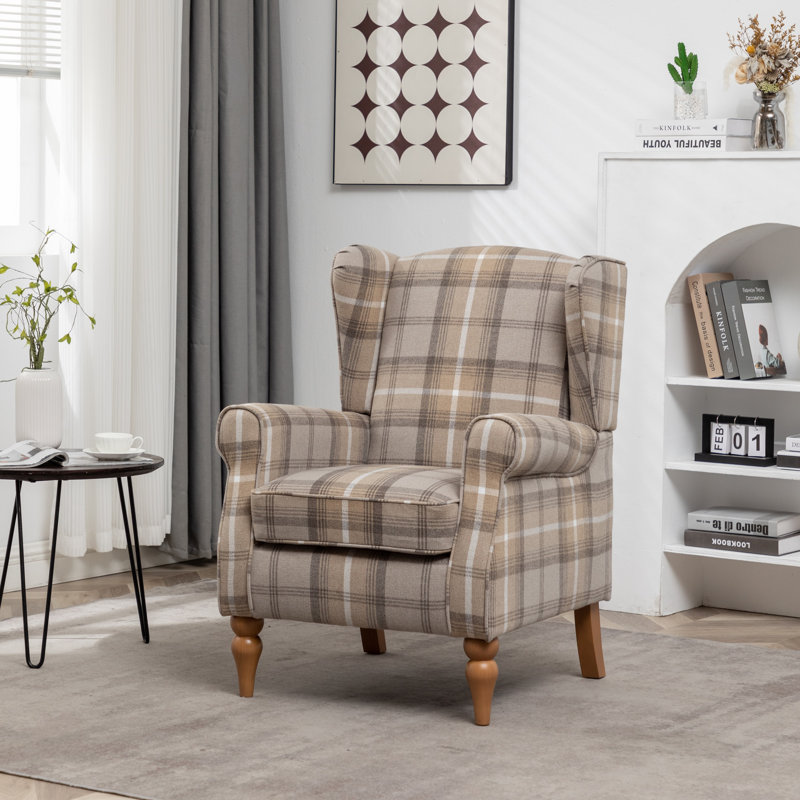 Ponshewaing Upholstered Armchair, Natural
