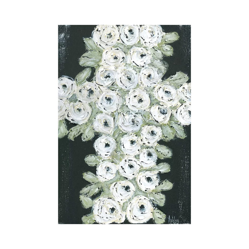 «Flower Cross», impression sur toile tendue, H 26 po x l 18 po x 1,5 po