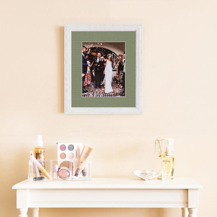 Towle Living Picture Frame Displays 8 x 10 Photos 16 x 20 Without Mat, 16x20-Matted 8x10, Gray