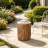 Tree Stump Stool, Decorative Side Table with Round Tabletop, with Wood Grain Finish,Natural