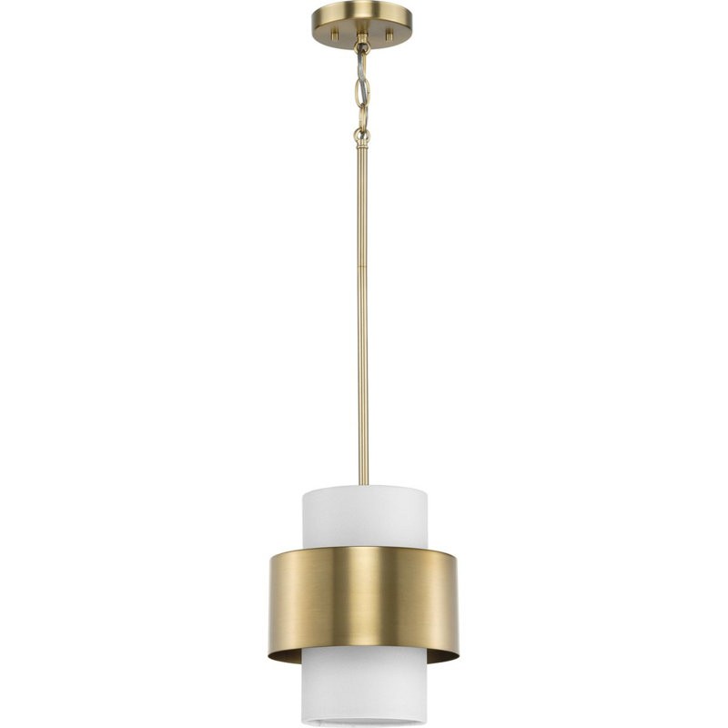 Luminaire suspendu cylindrique à 1 lumière Wathen, Bronze brossé