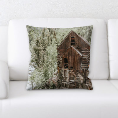 Broussard Mountain and Cliffs Throw Pillow