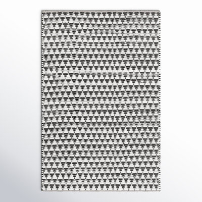 Addy Hand-Woven Geometric Black Rug