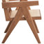 Fauteuil d'appoint beige et naturel