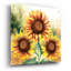  «Sunflower Trio» par Nicole DeCamp, art mural en verre acrylique, 24 po x 24 po-172221939