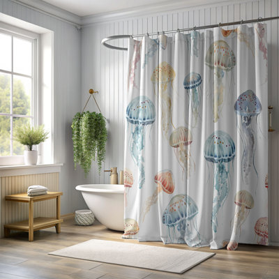 Gentle Jellyfish Patterns - 1 Piece Standard Shower Curtain