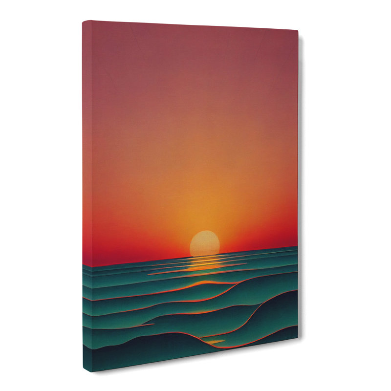 Algona Sunset Minimalism Vol.5 - Wrapped Canvas, 76cm H x 50cm W x 3cm D