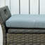 Banc de rangement pour patio en osier 2 en 1 2 gallons gris foncé