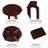 Set of 4 18" Stacking Stool Round Dining Chair Backless Wood Home Decor-2030977540