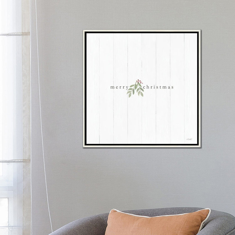 «Merry Christmas», reproduction d'art sur toile encadrée, H 26 po x l 26 po, Reproduction encadrée sans passe-partout
