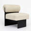 Chaise d'appoint Verve Mod Rollback avec revêtement Dorrell et structure en bois de frêne massif, noir-1019232806