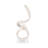 Modern Artistic Resin Spiral Sculpture Object for Living Room Accent - Decorative Home Decor for Entryway or Bookshelf Decoration - 27", White