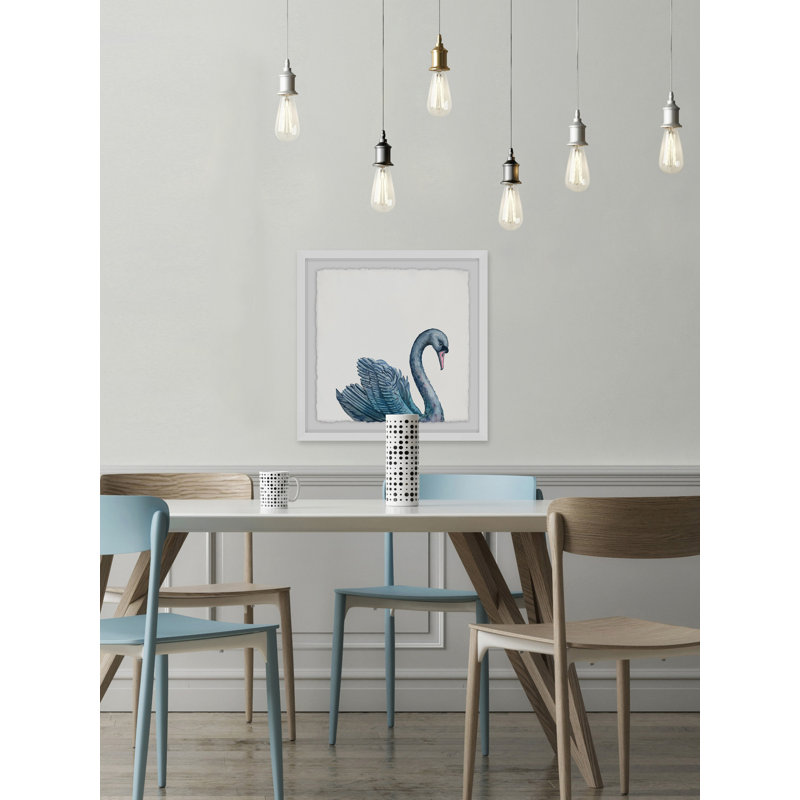 «Blue Swan», reproduction encadrée, H 12 po x l 12 po x P 1,5 po