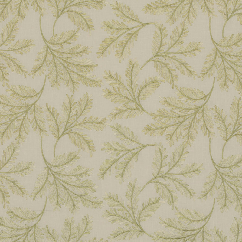 Ashmore Chelsea Fern Fabric, Spring Green