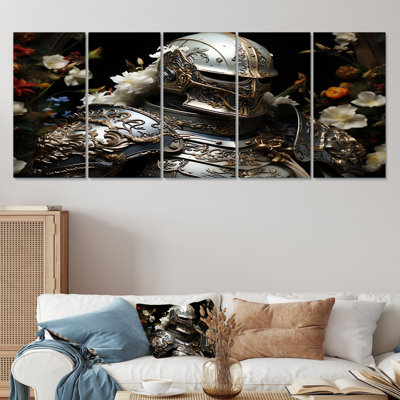 Mediaval Knights Armor - Military 5 Piece Wall Art Set