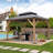 10 pi. L 12 pi. D Pavillon de jardin en bois massif