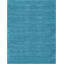 Tapis en polypropylène tissé à la machine à poils longs de couleur unie turquoise Fragos-1063882302
