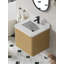 Ensemble de meuble-lavabo mural 24 po avec plateau en pierre blanche Maxbano-115311414
