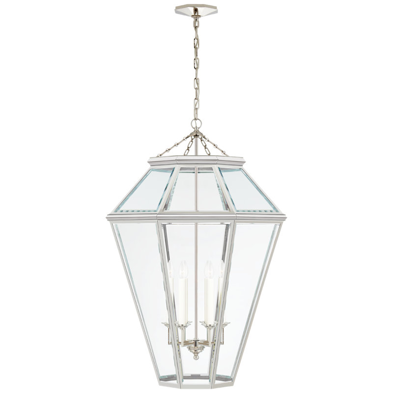 Edmund 6 - Light Chandelier, Polished Nickel