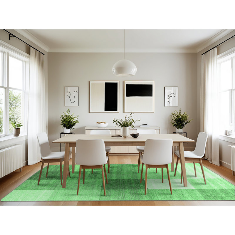 Washable Checkered Indoor Rug, Rectangle 7' x 10'