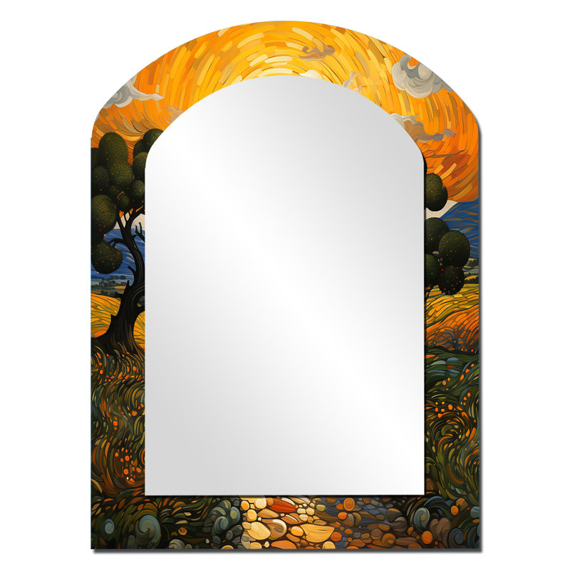Montclare - Miroir paysager en métal, 34 po x 25 po