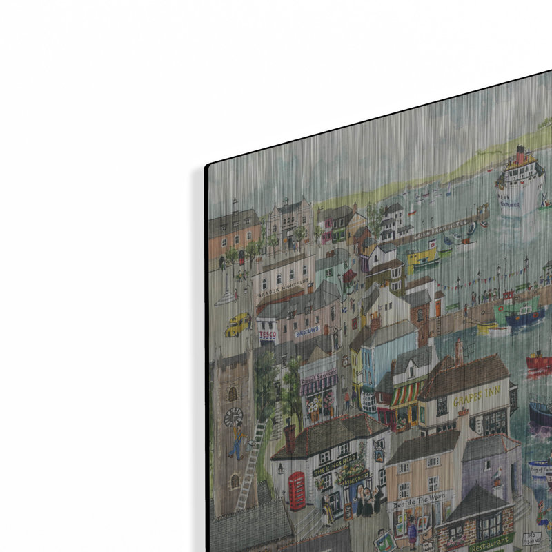  «Street Through Falmouth» par Serena, art mural en métal, 16 po x 24 po, H 24 po x l 16 po