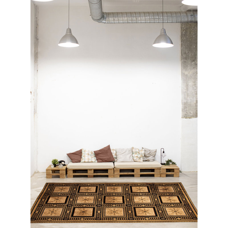 Tapisserie Dynasty Beige kilim 5 pi 9 po x 8 pi 10 po